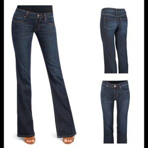 CAbi Zoe Flare dark wash blue flare jeans